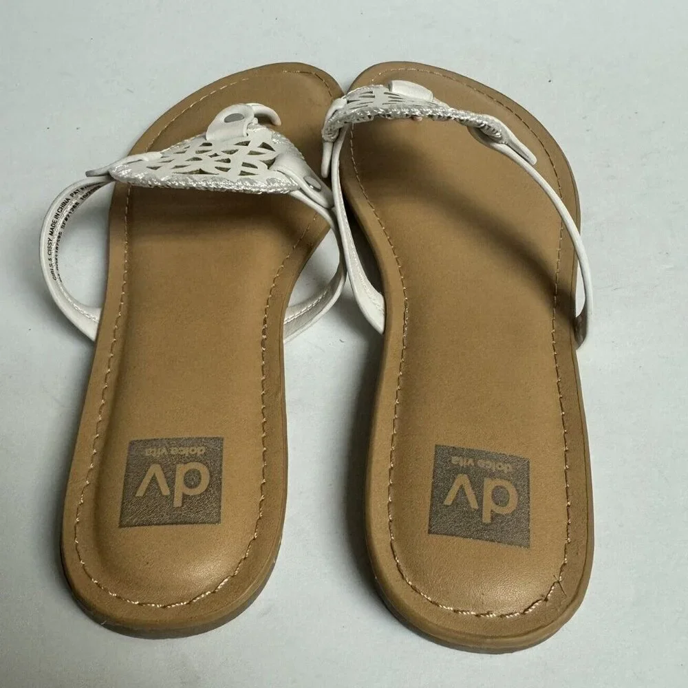 Dolce Vita Big Kids' Cissy Sandals White, Girls' Size 5 M